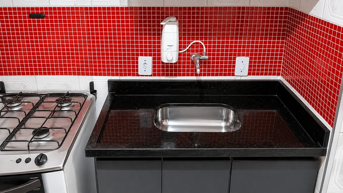 Projeto de Cozinha em mármore e granito — Amazonita Mármores